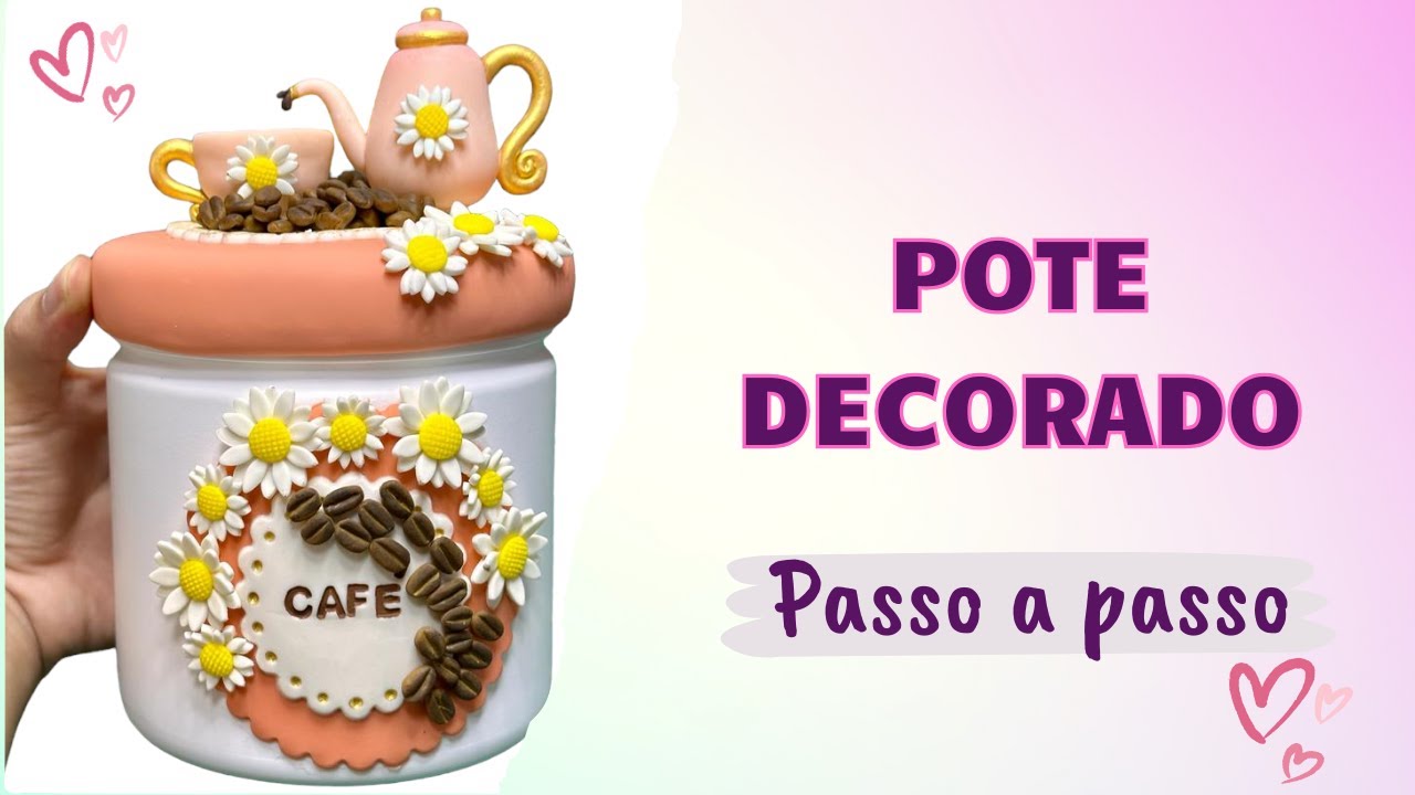 Pote para café em biscuit