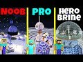 Minecraft Battle: NOOB vs PRO vs HEROBRINE: MOON BASE CHALLENGE / Animation