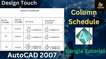 Column Schedule (Bangla tutorial )