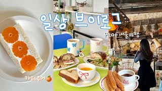Vlog | 부산 일상 브이로그(feat. 서울여행) | 광안리 빵 맛집 오픈런🏃‍♀️ (과일 산도🍊, 더베이 베이커리, 윗하우스, 예물 준비💍,투아투아, 자연도 소금빵)