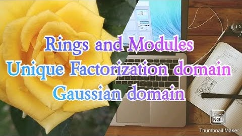 Lecture 20 Rings and Modules Unique Factorization Domain  Gaussian Domain