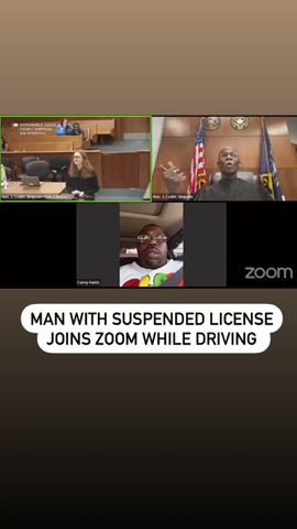 Man With Suspended License Joins Court Zoom Call While Driving