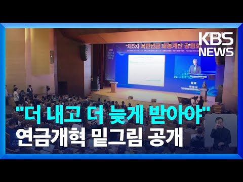 “더 내고 더 늦게 받아야”…연금개혁 밑그림 공개 / KBS  2023.09.02.