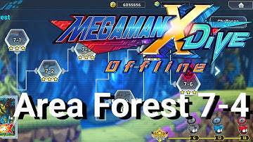 MegaMan X Dive Offline Area Forest 7-4(All Hidden Elements locations)