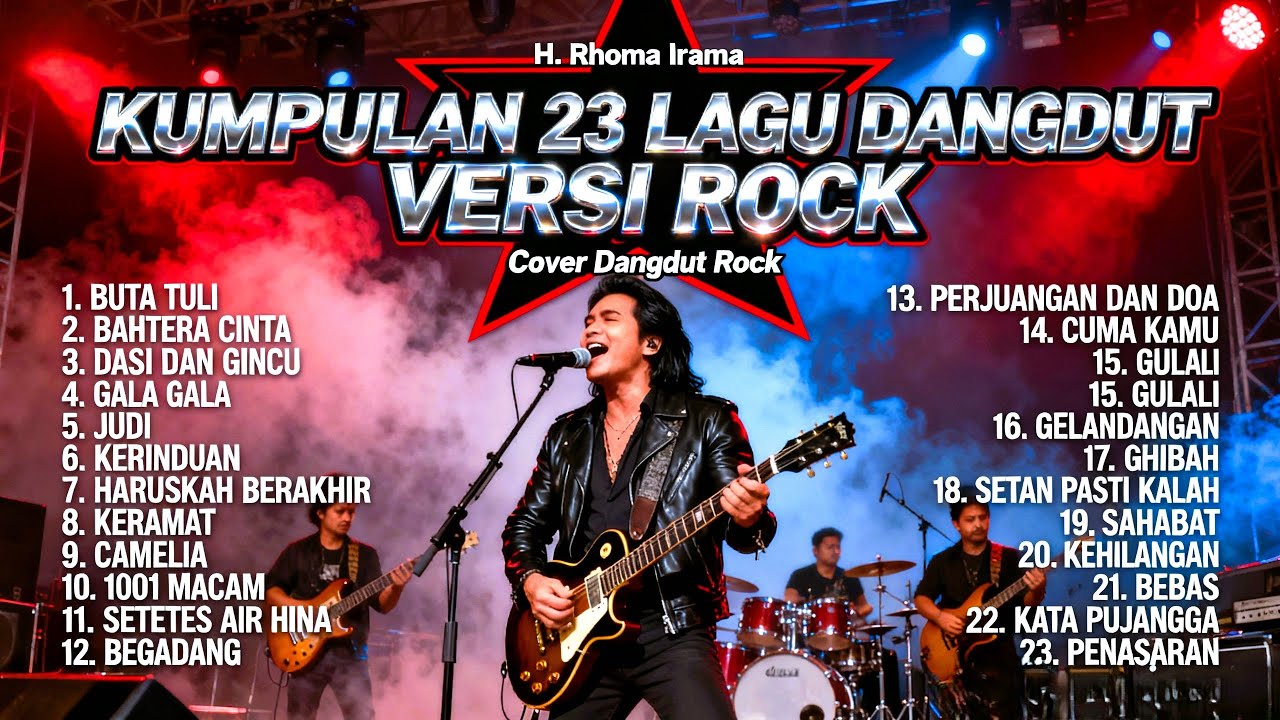 Kumpulan 23 Lagu Dangdut Versi Rock Terbaik H. Rhoma Irama | Cover Dangdut Rock Full Album
