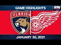 NHL Game Highlights | Panthers vs. Red Wings - Jan. 29, 2021