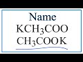 Potassium and Acetate Compounds