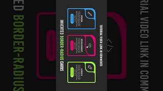 CSS Inverted border-radius Cards | Curve Outside #shorts