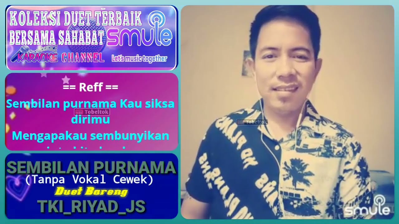 Sembilan Purnama🔸Karaoke Duet Smule Bareng Jajang Setiawan (Tanpa Vokal Cewek)