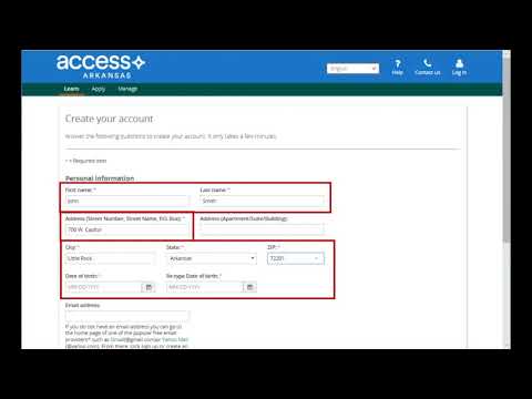 SETTING UP YOUR ACCESS ARKANSAS ACCOUNT