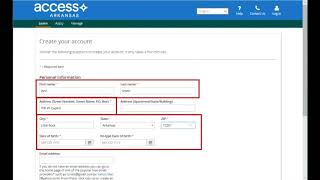 SETTING UP YOUR ACCESS ARKANSAS ACCOUNT