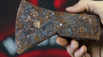 The expert turns an old axe into a masterpiece - and it