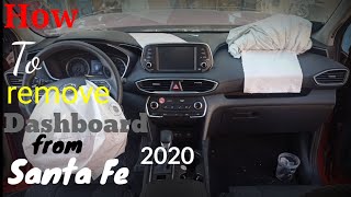 How to remove dashboard from Hyundai Santa Fe 2019 to 2020