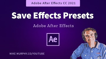 After Effects: How To Save Effects Animation Presets