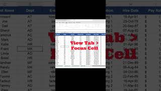 How to enable focus cell on Excel #excel #motivation #ytshorts#trending