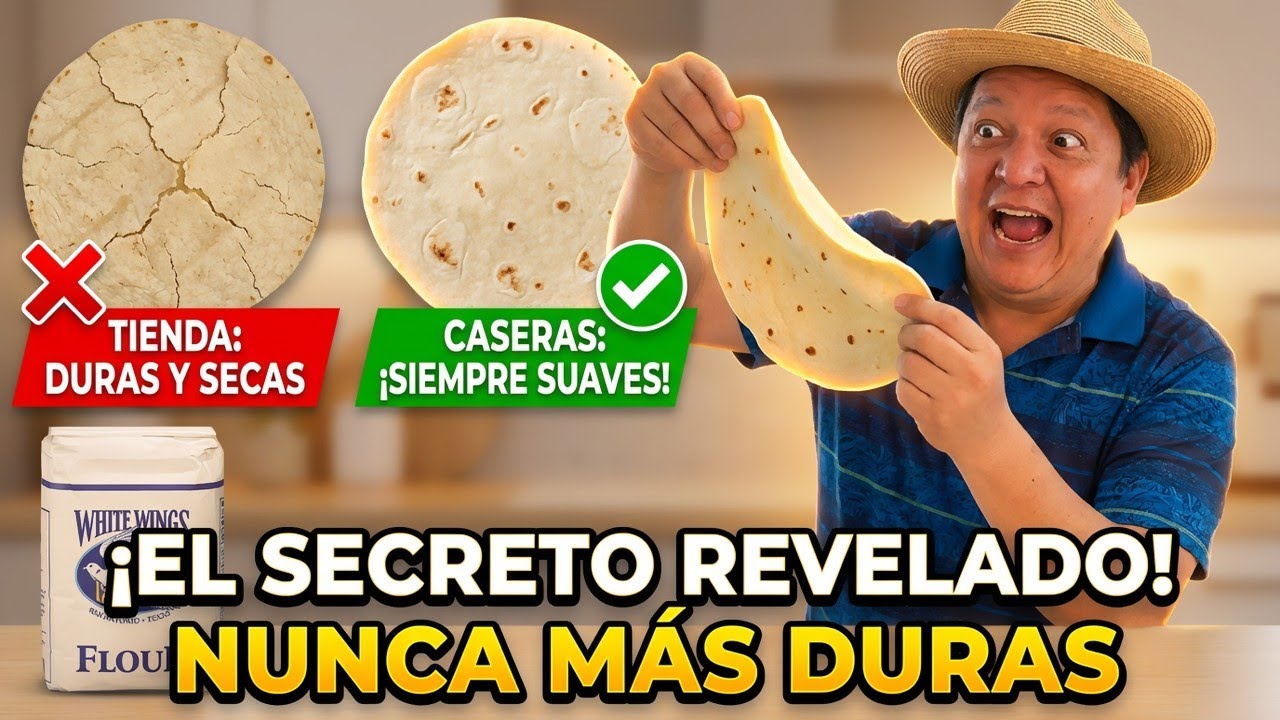Tortillas de harina CASERAS que nunca se endurecen, así se hacen!