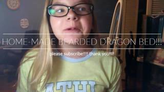 Home-made bearded dragon bed!