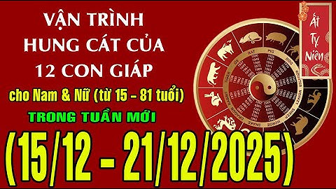 Tử vi tuần mới, từ ngày (15/12 - 21/12/2025) của 12 con giáp: Dự báo chi tiết cho Nam & Nữ #tuvituan