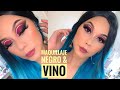 MAQUILLAJE NEGRO Y VINO glam 2023 delanci