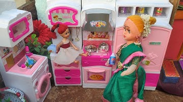 Barbie Doll All Day Routine ln Indian Village/Radha Ki kahani Part -80/Barbie Doll Bedtime Story||