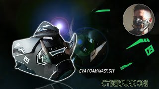 Cyberpunk oni mask  custom EVA foam face mask  Glow in the dark theme