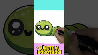 Cómo Dibujar un GUSANO KAWAII RAPIDO 🐛 #comodibujarkawaii #estilokawaii #dibujarkawaii