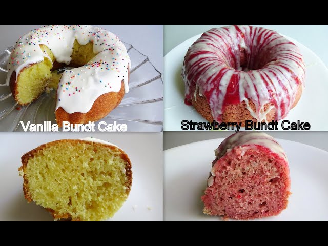 Testing 8 Silicone Bundt Pans Part 1 - Vanilla and Strawberry Bundt Cakes  