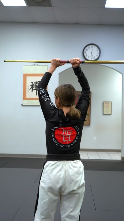 Step-by-Step Bo Skills! | Easy way to learn “Behind the Back Spin” #shorts #martialarts