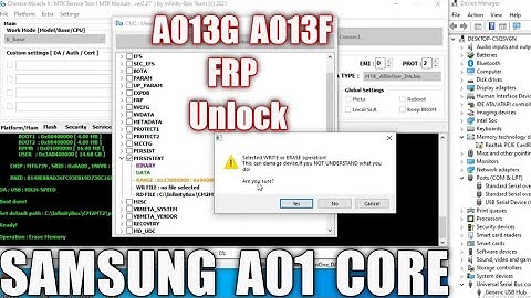 SAMSUNG A01 CORE A013G/F FRP UNLOCK VIA CM2