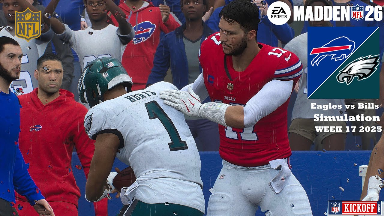 Madden 26 Philadelphia Eagles vs Buffalo Bills WEEK 17 Simulation 2025 ...