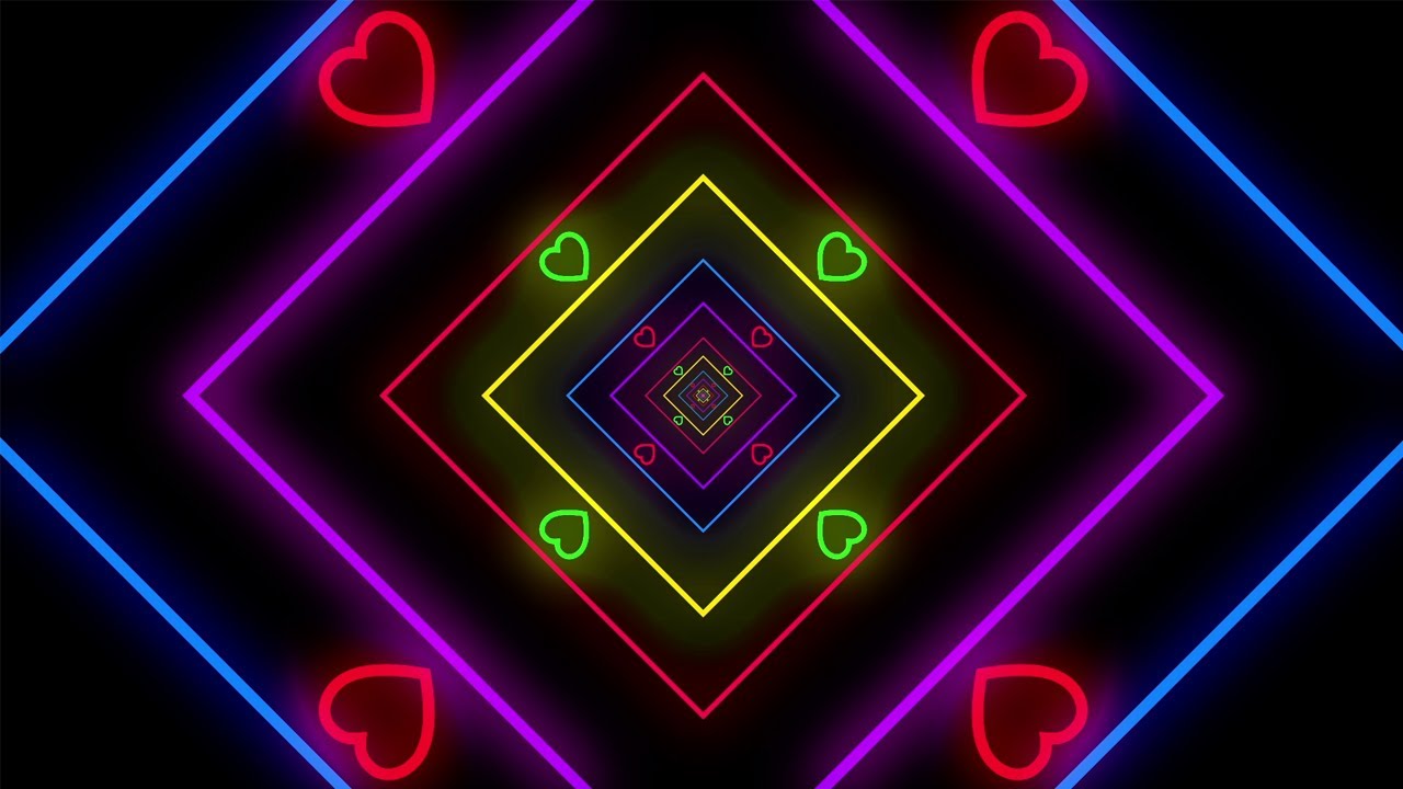 Colorful rotating Visual Loop Neon Abstract Motion Endless Screensaver ...