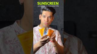 Sunscreen according to your skin 😍 #sunscreen #skintypes #oilyskin