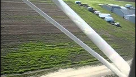Grass field take off from Cushing Field Ltd Airport in Newark, IL