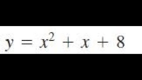 y = x^2 + x + 8, find the first and second derivative