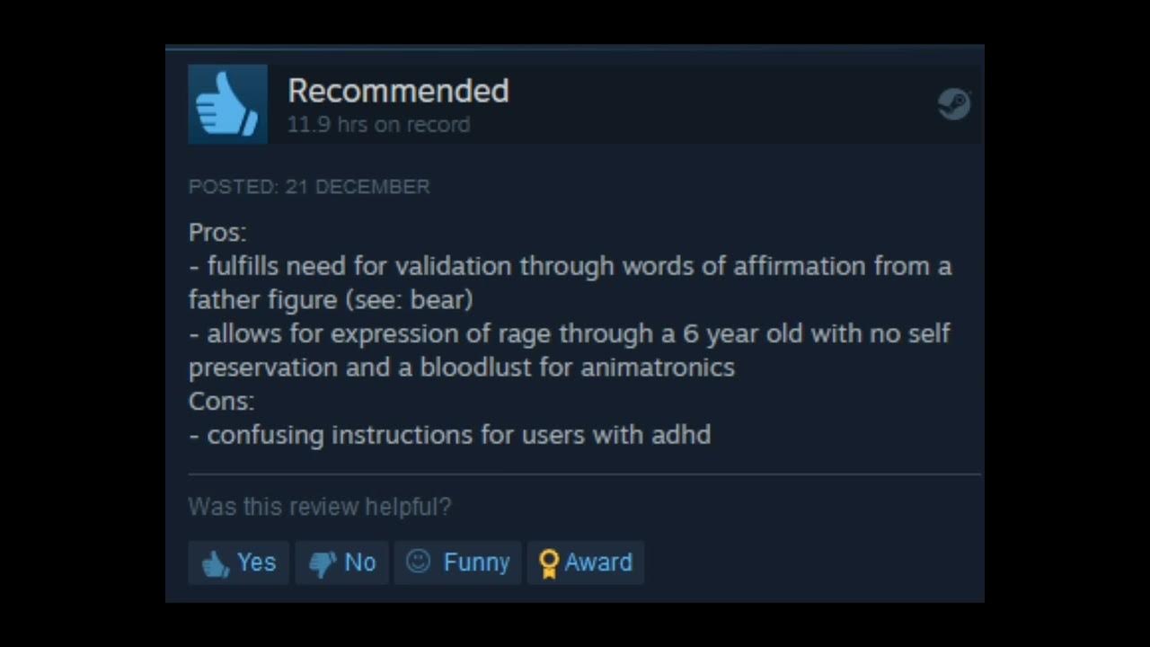 Funny and random FNAF Security Breach Steam reviews part 1//Volume