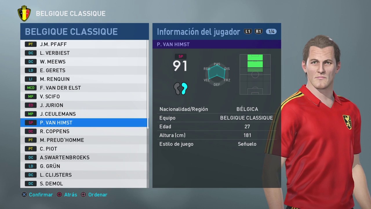 Classic Belgium pes 2019