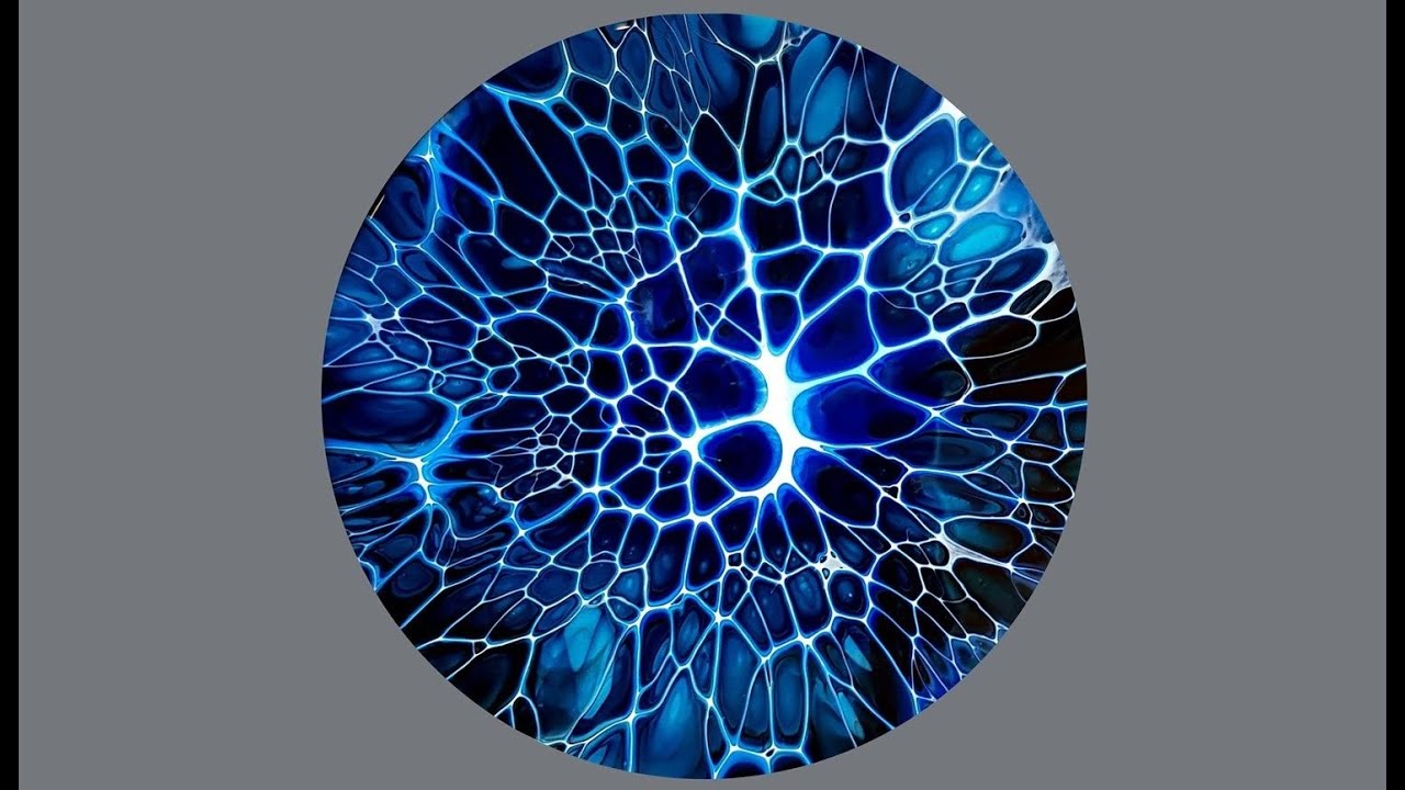 723 Placemat No.6 Stunning BLUE Lacing In This Shelee Art Spin Bloom