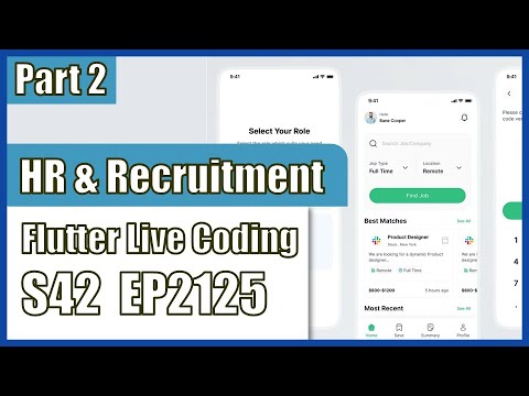 [Flutter] Flutter Live Coding EP2125 (HR & Recruitment App UI Part 2 ...
