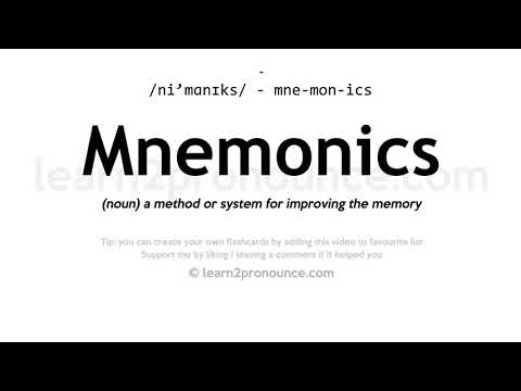 mnemonics Pronunciation | Mnemonics anlayışı