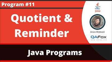Java program which intakes two numbers and finds the quotient and reminder