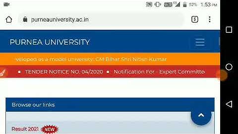 Purnea University Part1 Result जारी/Purnea University BA/Bsc/Bcom Part1 Result 2021 जारी/Kaise dekhe