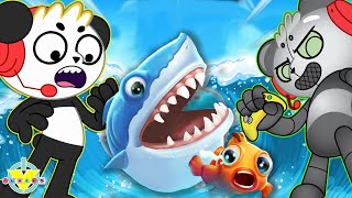 I'm The Fish King!! Let's Play Fish Go.io with Combo Panda and Robo Combo screenshot 3