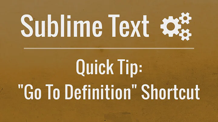 Sublime Text Quick Tip: "Go To Definition" Click Shortcut