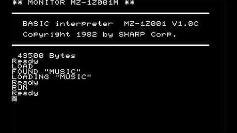 Sharp Mz-2200 Music