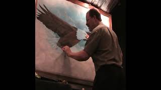 Eagle in Flight - chalk art