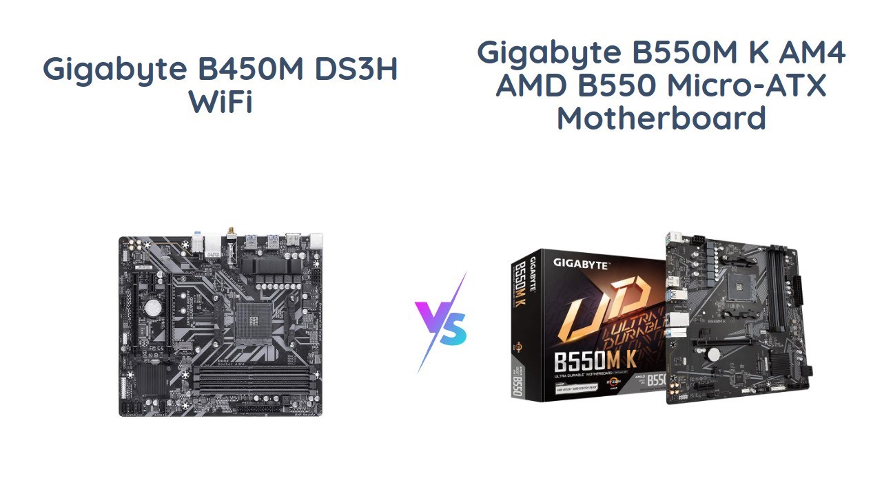 🔥 Gigabyte B450M DS3H WiFi vs GIGABYTE B550M K! 🔥 YouTube