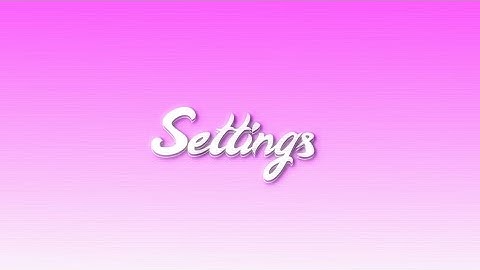 Settings | Xash FWGS