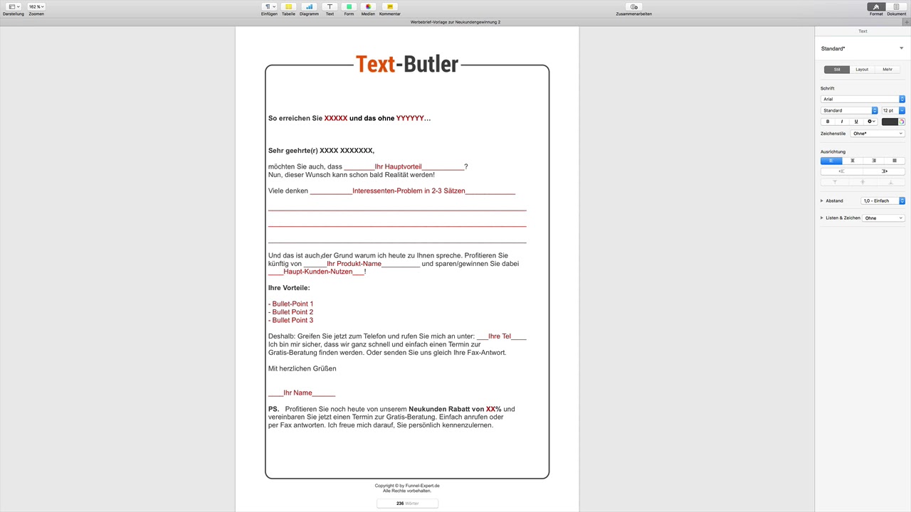 Werbebrief Muster Kostenlos Zum Sofort Download Text Butler