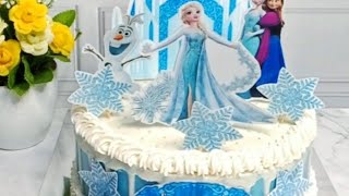 cara menghias  kue ulang tahun  Frozen By. umi kembar