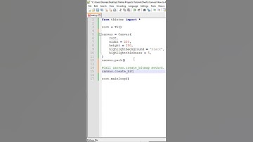 How to Add a Bitmap to the Canvas in Python Tkinter (Short) #coding #pythongui #tkinter